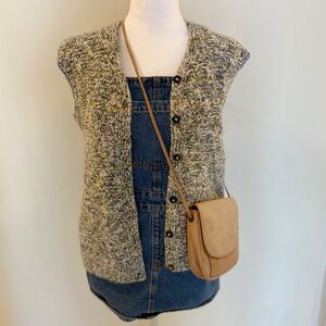 Vintage Knit Vest - Multicolour (cream, green, blue, yellow)